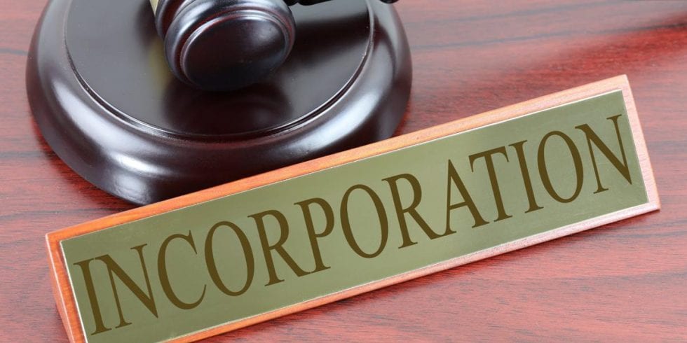 Incorporation, Incorporating Company