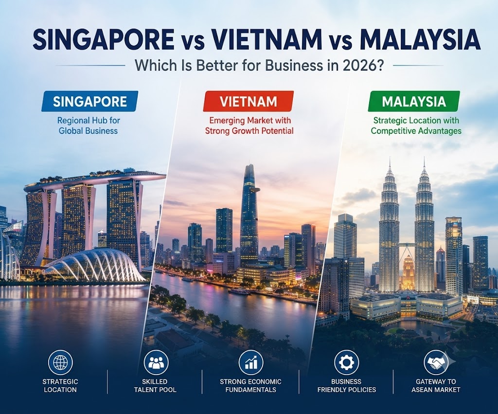 Singapore vs Vietnam vs Malaysia: Which Country Is Better for Your Business in 2026?